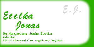 etelka jonas business card