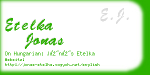 etelka jonas business card